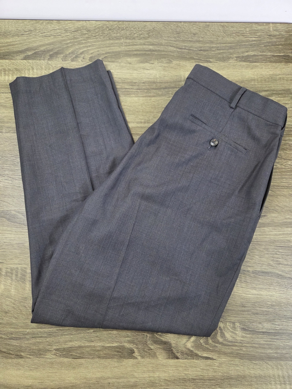 Roundtree & Yorke Dress Pants Men's 38x30 Gray Flat Front Preppy